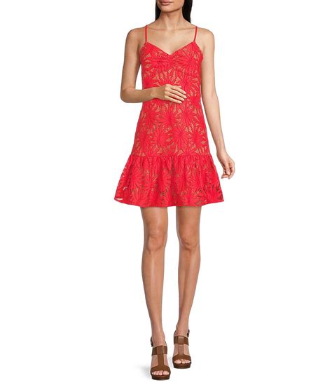 michael michael kors flounce hem dress|Palm Lace Flounce Hem Dress .